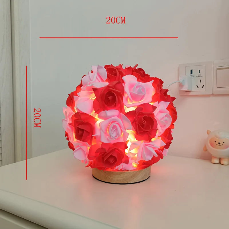 Glow Sphere Rose Lamp